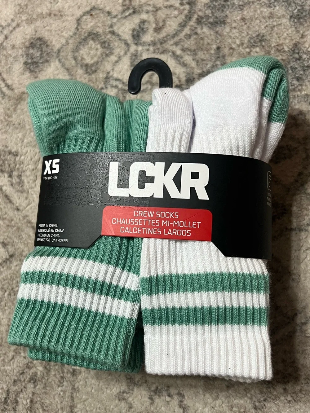 LCKR youth crew socks 6 Pair. 10c- 3y